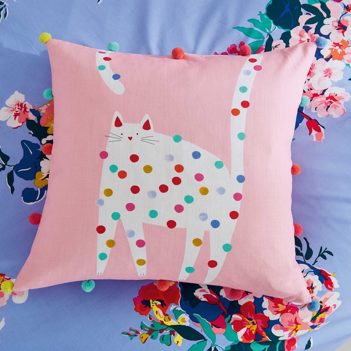 Bakewell Floral Cotton Cushion By Joules In Multi